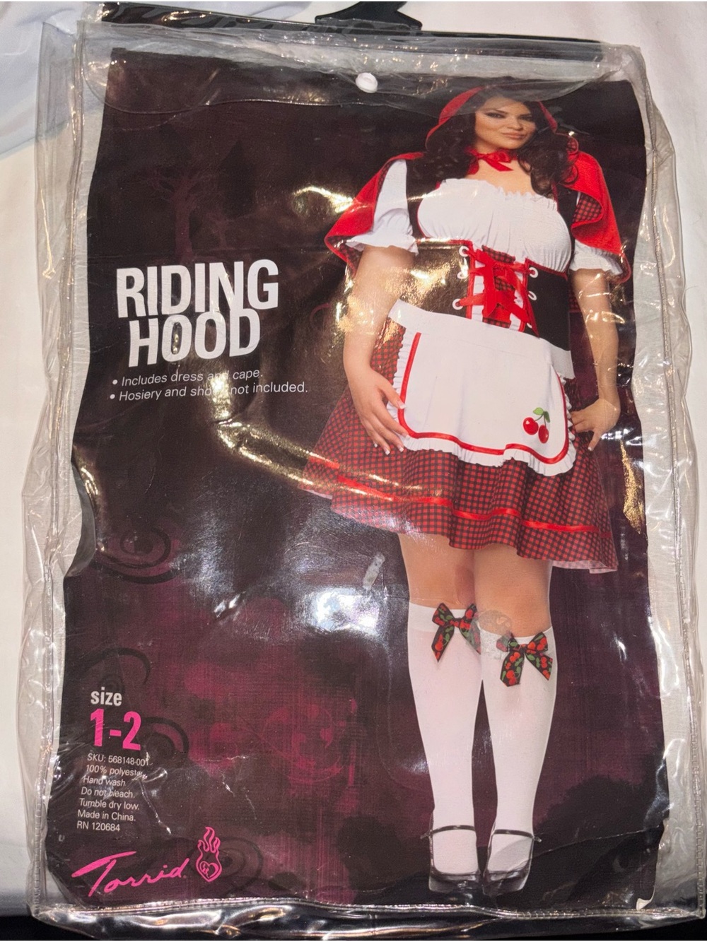 Vtg Torrid Plus Size Halloween Costume Red Riding hood 1x 2x